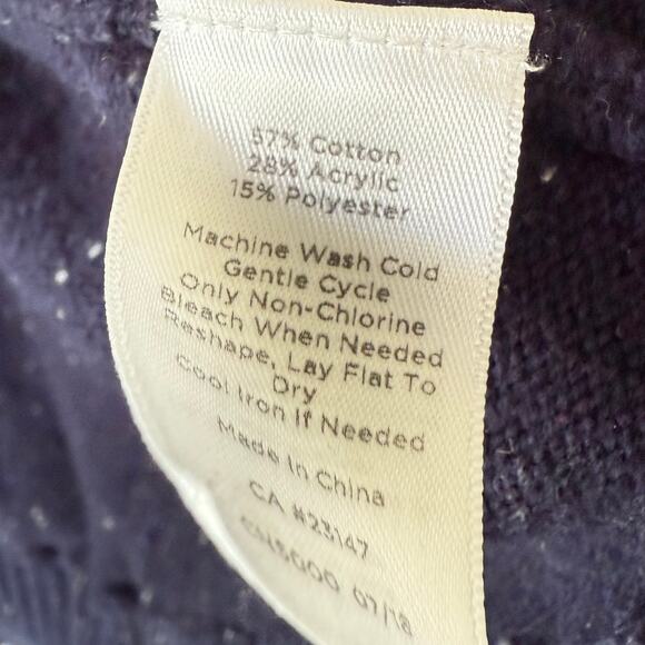 Talbots Navy Blue Speckled Ribbed open cardigan sweater size 1X/P - Picture 5 of 10